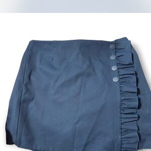 Navy Blue Skort with Ruffle Detail